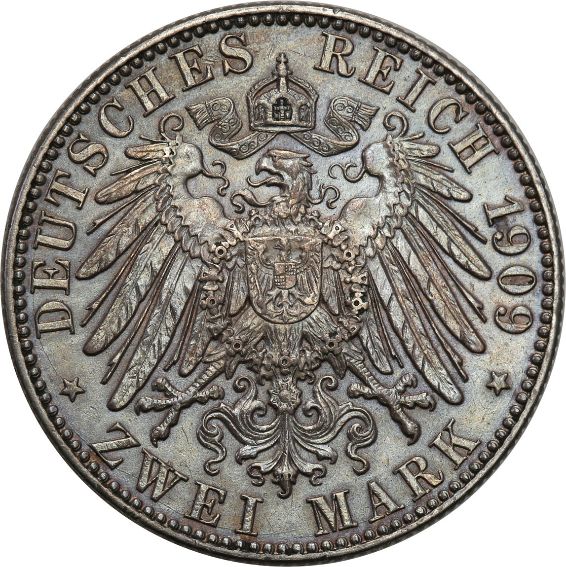 Niemcy, Saksonia. 2 marki 1909, Muldenhütten